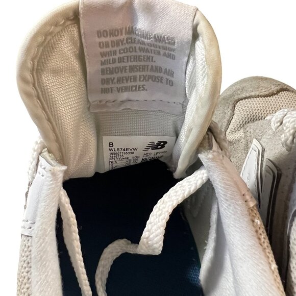 New Balance 574 Classic Womens Sneakers‎ Size 6.5 Gray Suede & Mesh - Picture 8 of 10